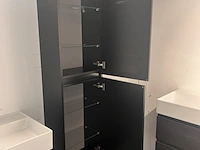 Badkamermeubelset incl hoge kast thebalux, mat zwart - afbeelding 5 van  5