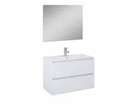 Badkamermeubelset met spiegel 80 cm atlantic, heon, hoogglans wit - afbeelding 1 van  3