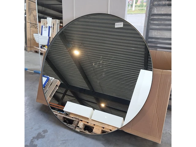 Badkamerspiegel, martens design, miami, matzwart - afbeelding 1 van  2