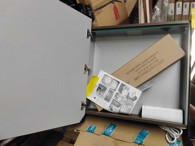 Badkamerspiegel met 3 kastjes. incl. led verlichting. - afbeelding 6 van  11