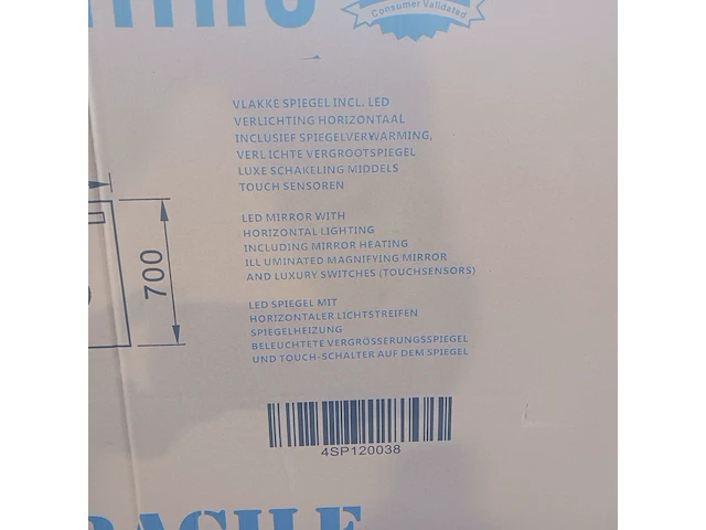 Badkamerspiegel, tebalux, type f - afbeelding 4 van  5