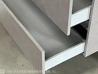 Badmeubel 100 met porseleinen wastafel hr badmeubelen, badmeubel, beton grijs - afbeelding 5 van  6