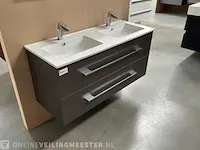 Badmeubel 120 met keramische wastafel hr badmeubelen, badmeubel, kwarts lava - afbeelding 1 van  6