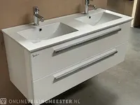 Badmeubel 120 met porseleinen wastafel hr badmeubelen, badmeubel, wit - afbeelding 2 van  6