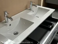 Badmeubel 120 met porseleinen wastafel hr badmeubelen, badmeubel, wit - afbeelding 5 van  6
