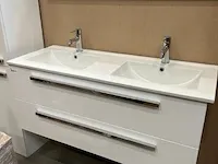 Badmeubel 120 met porseleinen wastafel hr badmeubelen, badmeubel, wit - afbeelding 5 van  12