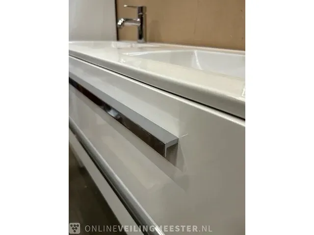 Badmeubel 120 met porseleinen wastafel hr badmeubelen, badmeubel, wit - afbeelding 9 van  12