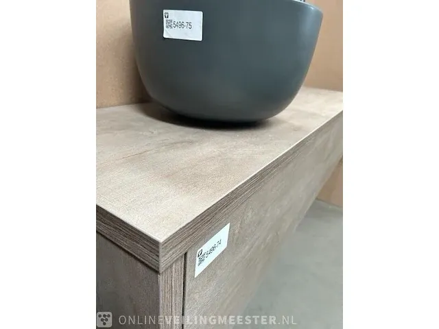 Badmeubel bloks 160 + bovenblad hr badmeubelen, badmeubel, concrete oak - afbeelding 6 van  6