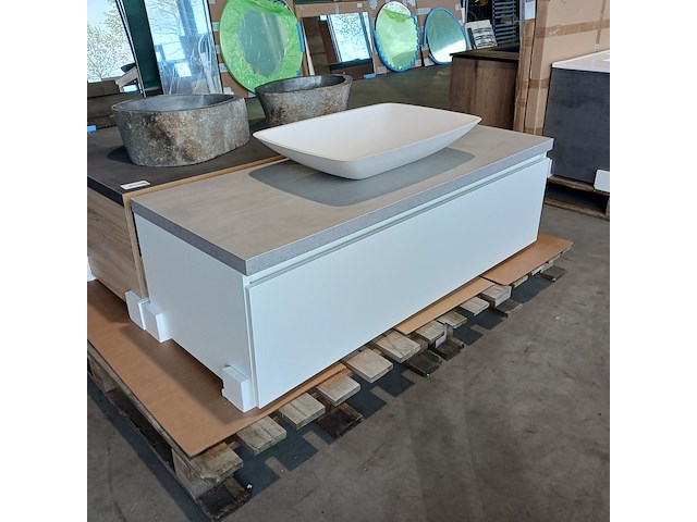 Badmeubel, blum, mat wit - afbeelding 1 van  9