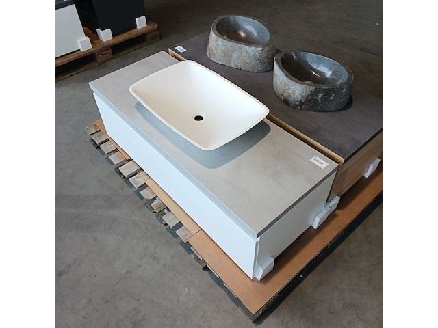 Badmeubel, blum, mat wit - afbeelding 4 van  9