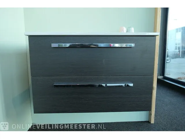 Badmeubel cover-up hr, evora line, body g-wit, front oak - afbeelding 1 van  8