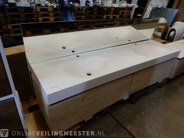 Badmeubel hettich, wit/houtkleur - afbeelding 2 van  8