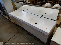 Badmeubel hettich, wit/houtkleur - afbeelding 3 van  8