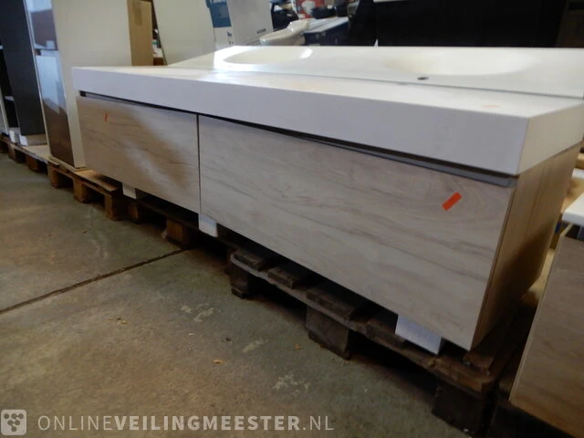 Badmeubel hettich, wit/houtkleur - afbeelding 4 van  8