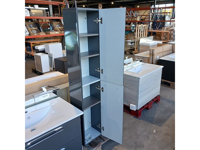 Badmeubel, hr badmeubelen, glans antraciet - afbeelding 2 van  12