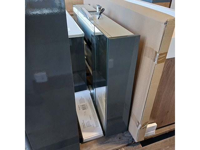 Badmeubel, hr badmeubelen, glans antraciet - afbeelding 3 van  12