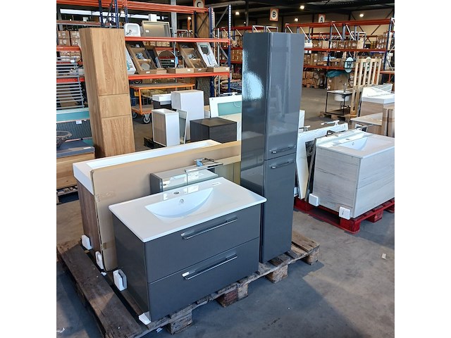 Badmeubel, hr badmeubelen, glans antraciet - afbeelding 1 van  12