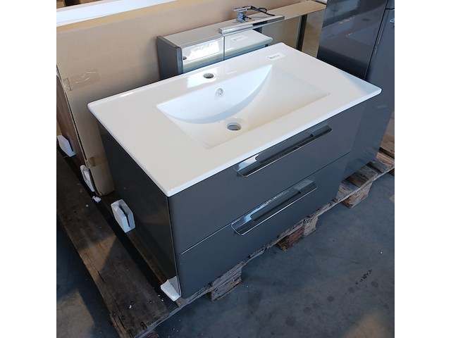 Badmeubel, hr badmeubelen, glans antraciet - afbeelding 6 van  12