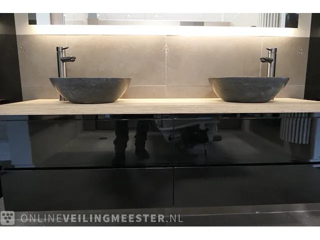 Badmeubel hr-badmeubelen, glans zwart - afbeelding 2 van  23