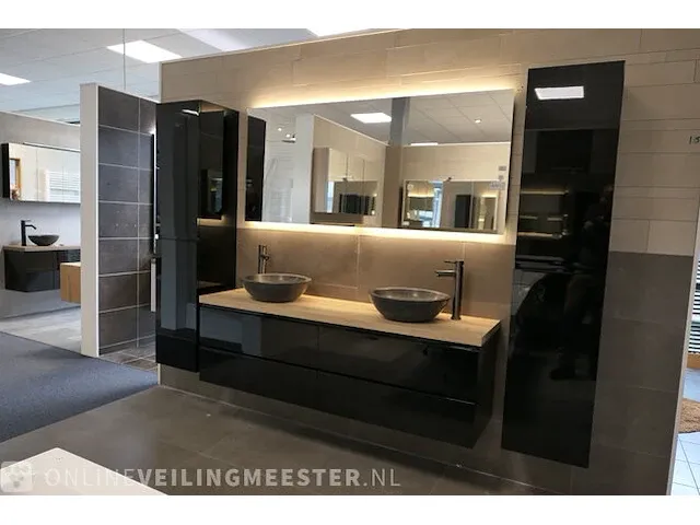 Badmeubel hr-badmeubelen, glans zwart - afbeelding 17 van  23