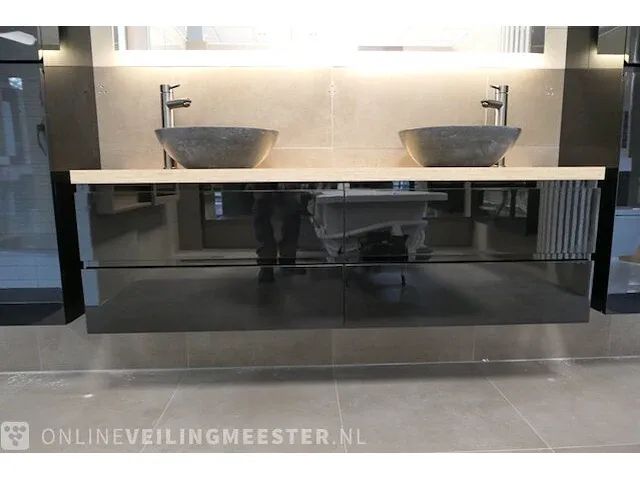 Badmeubel hr-badmeubelen, glans zwart - afbeelding 18 van  23
