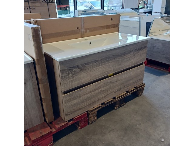 Badmeubel, hr badmeubelen, lorencio, grijs eiken - afbeelding 1 van  9