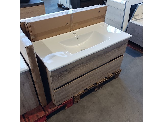 Badmeubel, hr badmeubelen, lorencio, grijs eiken - afbeelding 2 van  9