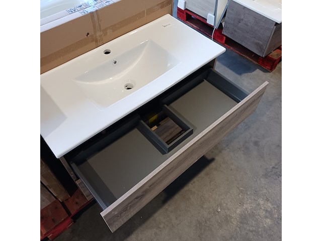 Badmeubel, hr badmeubelen, lorencio, grijs eiken - afbeelding 7 van  9