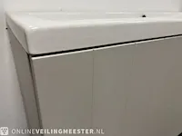 Badmeubel inc wastafel zonder kraangaten, taupe - afbeelding 4 van  8