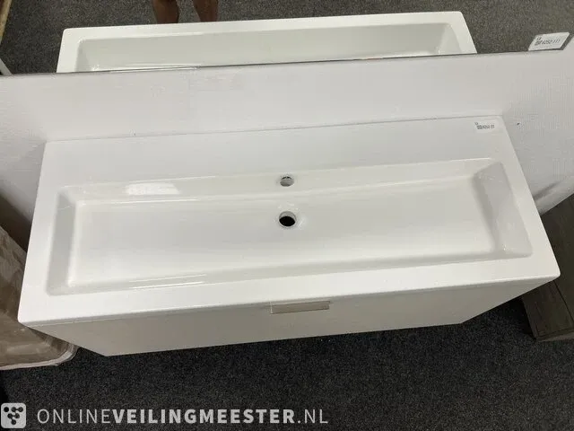 Badmeubel inc wastafel zonder kraangaten, taupe - afbeelding 5 van  8