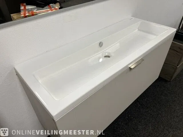 Badmeubel inc wastafel zonder kraangaten, taupe - afbeelding 6 van  8