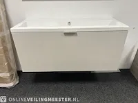 Badmeubel inc wastafel zonder kraangaten, taupe - afbeelding 7 van  8