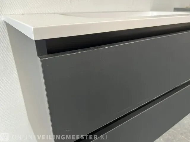 Badmeubel incl acryl wastafel arcqua, matzwart - afbeelding 6 van  8