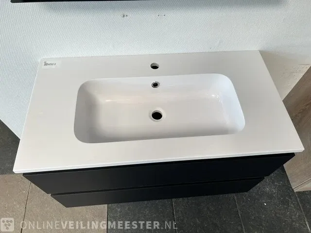 Badmeubel incl acryl wastafel arcqua, matzwart - afbeelding 7 van  8
