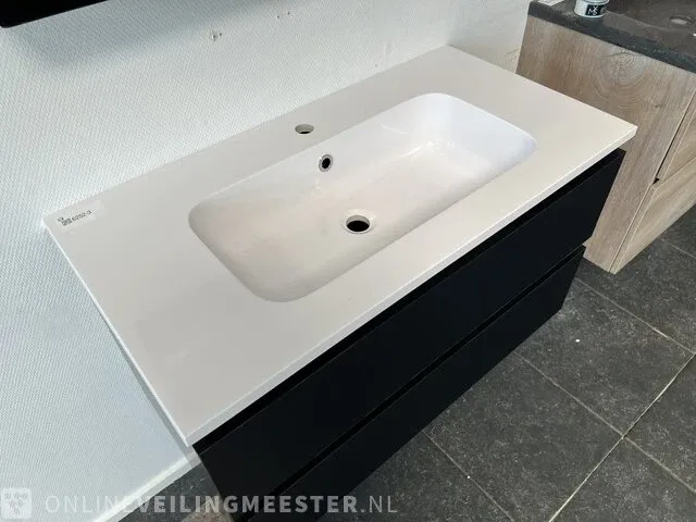 Badmeubel incl acryl wastafel arcqua, matzwart - afbeelding 8 van  8