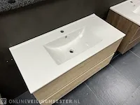 Badmeubel incl keramische wastafel detremmerie, eiken - afbeelding 8 van  8