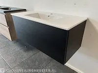 Badmeubel incl keramische wastafgel hr, matzwart - afbeelding 3 van  7