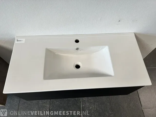 Badmeubel incl keramische wastafgel hr, matzwart - afbeelding 6 van  7