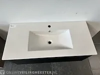 Badmeubel incl keramische wastafgel hr, matzwart - afbeelding 6 van  7