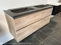 Badmeubel incl natuursteen wastafel primabad, licht eiken - afbeelding 2 van  8