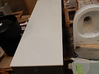 Badmeubel onderkast met tablet, grijs/wit - afbeelding 1 van  3