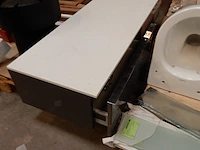 Badmeubel onderkast met tablet, grijs/wit - afbeelding 3 van  3