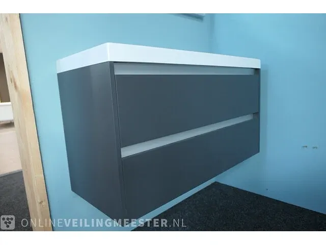 Badmeubel ondiep hr, matgrijs - afbeelding 3 van  10