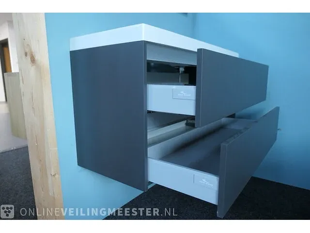 Badmeubel ondiep hr, matgrijs - afbeelding 4 van  10