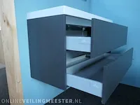 Badmeubel ondiep hr, matgrijs - afbeelding 4 van  10