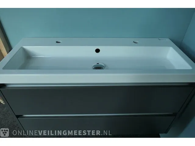 Badmeubel ondiep hr, matgrijs - afbeelding 9 van  10