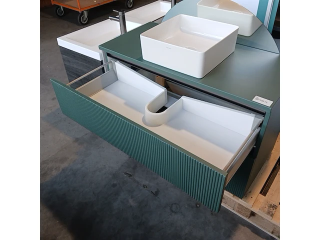 Badmeubel, sani supply, ribbet, mosgroen - afbeelding 3 van  12