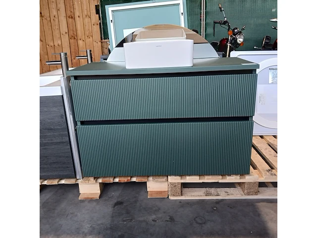 Badmeubel, sani supply, ribbet, mosgroen - afbeelding 7 van  12