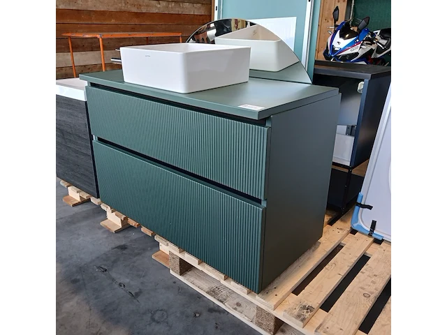 Badmeubel, sani supply, ribbet, mosgroen - afbeelding 8 van  12