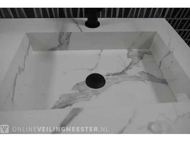 Badmeubel sanibell, mat zwart boomschors - afbeelding 7 van  18
